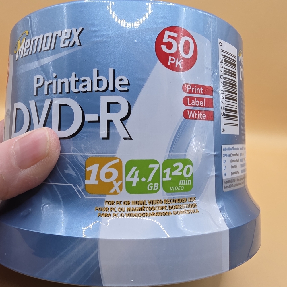 Memorex Printable DVD-R 50-Pack Blank Dvd - Picture 2 of 3